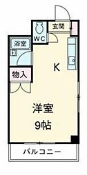 シャルム津田沼 ワンルームの間取図画像