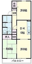 エスポワール3 3DKの間取図画像