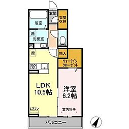コンフォルト 1LDKの間取図画像