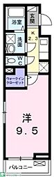 サンモールわかば 1Kの間取図画像