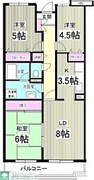 レインボーヒルズ21 3LDKの間取図画像
