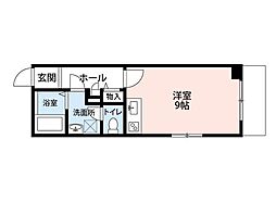 グラシア津田沼1 ワンルームの間取図画像