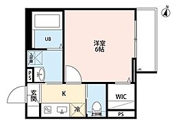 千葉市若葉区西都賀1丁目アパート 1Kの間取図画像