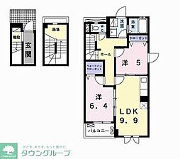 カレント・美郷6 2LDKの間取図画像