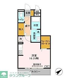 リバーハイツ幕張 ワンルームの間取図画像