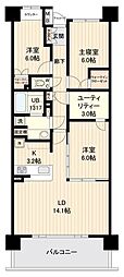 リーベスト西千葉 3LDKの間取図画像