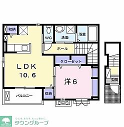 フォレストガーデン 1LDKの間取図画像