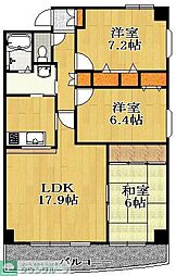 ソアール八千代中央1 3LDKの間取図画像