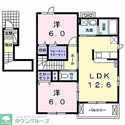 メゾン・レイク3 2LDKの間取図画像