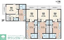 千葉市緑区おゆみ野中央3丁目アパート 1Kの間取図画像