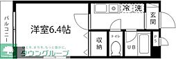 グランピエールK2 1Kの間取図画像