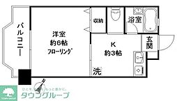 グランドプレイス西千葉 1Kの間取図画像
