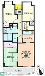 レジデンス穴川 3SLDKの間取図画像