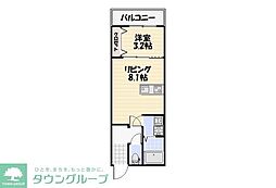 千葉市稲毛区小仲台7丁目アパート 1LDKの間取図画像