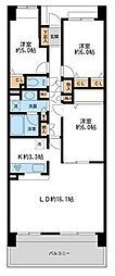 リーベスト西千葉 3LDKの間取図画像