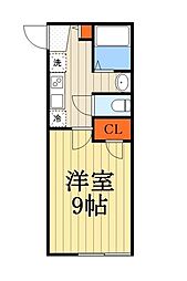 アルブル 1Kの間取図画像
