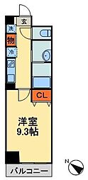 千葉ポートイースト 1Kの間取図画像