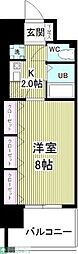 GRASSSQUARE六番館 1Kの間取図画像