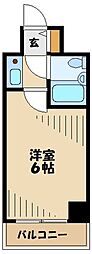 ライオンズマンション相模原第7 8階1Kの間取り