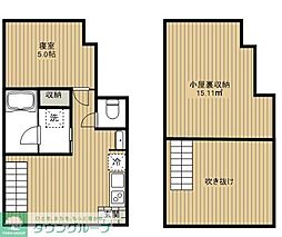 JR横浜線 淵野辺駅 徒歩15分の賃貸アパート 1階1SDKの間取り