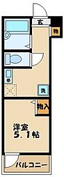 ＭＥＬＤＩＡ清新4丁目 1階1Kの間取り