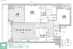 JR八高線 八王子駅 徒歩9分の賃貸マンション 2階3LDKの間取り