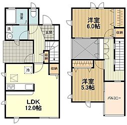 JR横浜線 八王子みなみ野駅 徒歩11分の賃貸アパート 1階2LDKの間取り