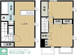 JR横浜線 淵野辺駅 徒歩8分の賃貸アパート 1階2LDKの間取り