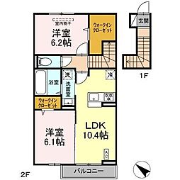 グラン・ソレイユ 2LDKの間取図画像