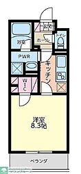 クレスト 1Kの間取図画像