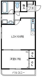 りつのスカイビル 1LDKの間取図画像