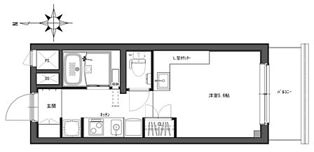 1R 間取り