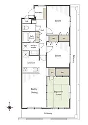 アップルウェイみずほ台 3LDKの間取図画像