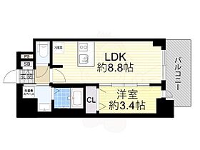 大阪府大阪市中央区高津３丁目14番22号（賃貸マンション1LDK・2階・30.03㎡） その2