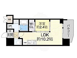 Osaka Metro長堀鶴見緑地線 松屋町駅 徒歩7分の賃貸マンション 4階1LDKの間取り