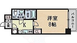 Osaka Metro千日前線 桜川駅 徒歩2分の賃貸マンション 4階1Kの間取り