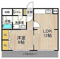 Osaka Metro長堀鶴見緑地線 大正駅 徒歩7分の賃貸マンション 7階1LDKの間取り