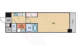 JR大阪環状線 芦原橋駅 徒歩7分の賃貸マンション 6階1Kの間取り