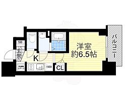 Osaka Metro長堀鶴見緑地線 松屋町駅 徒歩2分の賃貸マンション 12階1Kの間取り