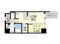 Osaka Metro千日前線 桜川駅 徒歩3分の賃貸マンション 4階1LDKの間取り