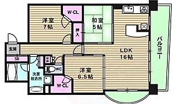 Osaka Metro千日前線 日本橋駅 徒歩6分の賃貸マンション 8階3LDKの間取り