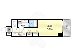 Osaka Metro長堀鶴見緑地線 松屋町駅 徒歩7分の賃貸マンション 15階1Kの間取り