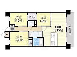 Osaka Metro千日前線 日本橋駅 徒歩8分の賃貸マンション 10階3LDKの間取り