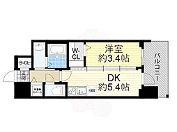 JR大阪環状線 大正駅 徒歩6分の賃貸マンション 3階1DKの間取り