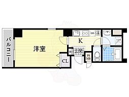 Osaka Metro長堀鶴見緑地線 松屋町駅 徒歩6分の賃貸マンション 2階1Kの間取り
