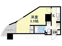 SERENiTE本町グランデ 1Kの間取図画像