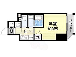 エステムコート心斎橋セントラル 1Kの間取図画像