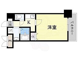 SWISS難波西 1Kの間取図画像