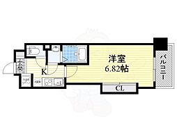 Luxe難波西3 1Kの間取図画像