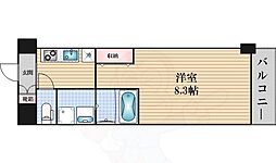 エスリードナンバステーションプラザ 1Kの間取図画像
